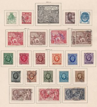 Lot:35875 Gb George V 1929 - 1924 - 1934/36 Definitive And Commem Stamp Selection