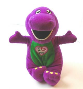 Plush Toy Doll Barney The Purple Dinosaur Singing I Love You Song