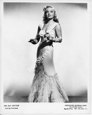 Orig 8x10 Promo Photo Of Bandleader And Singer Ina Ray Hutton,  Poss Late 1940s