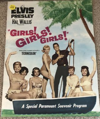 Elvis Presley Girls Girls Girls Souvenir Program Book Rare