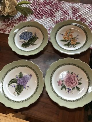 Set Of 4 Princess House Vintage Garden Salad /dessert Plates 8.  5 "