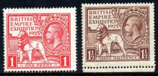 1925 British Empire Exhibition Wembley Sg432 - Sg433 Unmounted