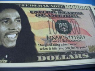 Of 100 Bob Marley Money Reggae Rasta Ska Jamaca Novelty Bills 420