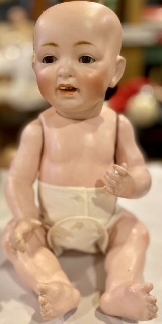 C1911 14” Antique German Kestner 211 Character Baby Doll on Body 2
