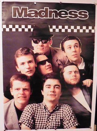 Madness Rare Vintage Group Poster 24 " X 34 " Nos (b30)