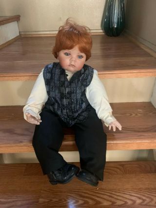 Rustie & Donna Rubert L/e 339/750,  Red Haired Baby Boy Doll Seated