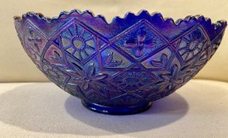 Marked Imperial Vintage Imperial Carnival Bowl Signed