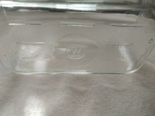 VINTAGE CLEAR GLASS WESTINGHOUSE REFRIGERATOR LOAF PAN DISH - 1950 ' S 2