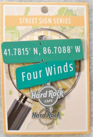 Hard Rock Cafe Four Winds Limited Edition Street Sign Series Pin 97780