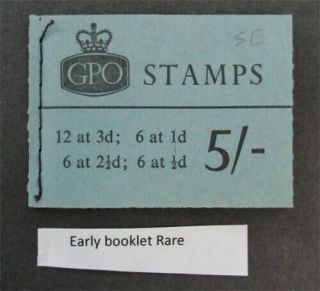 Nystamps Great Britain Stamp Early Booklet Rare