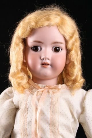 Antique Armand Marseille Am 390 Doll German Bisque Head Compo Body Mohair 22 "