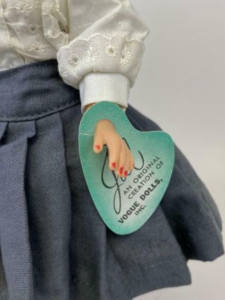 1950s VOGUE Jill Blonde Ponytail Ruffle Blouse Blue Skirt Cardigan Doll Orig Box 3