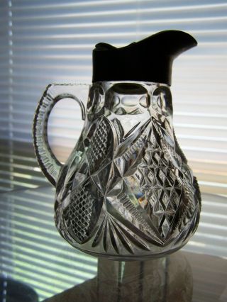 Eapg U.  S.  Glass Co.  15048 " Pennsylvania " Syrup Pitcher