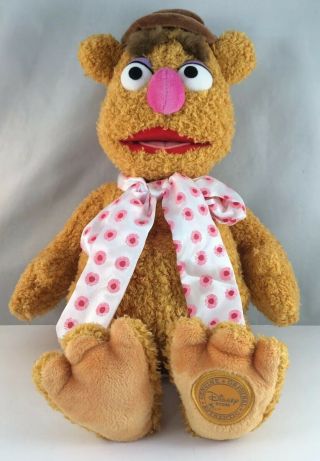 Disney Store Sesame Street Fozzie Bear Plush Stuffed Animal Muppet 16”