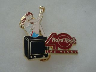 Hard Rock Cafe Pin Las Vegas 40th Anniversary Decades Of Rock Series Girl 2