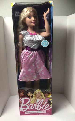 Barbie 28 " Blonde Posable Just Play Best Fashion Friend Doll - Curvy Body