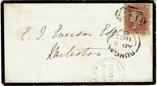 Great Britain 1857 Bungay Cancel On Mourning Cover To Harleston