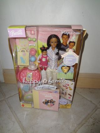 Barbie Happy Family Midge & Nikki Aa 1st Birthday Doll Nrfb Box