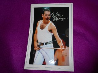 Freddie Mercury,  Queen Limited Edition Signed 8 " X 12 " Photo & C.  O.  A.