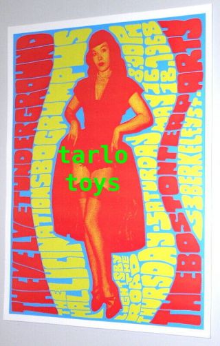 Velvet Underground - Boston,  Usa - 16 May 1968 - Concert Poster