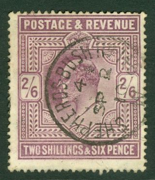 Sg 262 2/6 Dull Purple On Chalky Paper.  Cancelled With A Shepards Bush Cds.