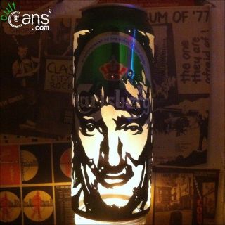 Rod Stewart Beer Can Lantern The Faces Mod Pop Art Portrait Candle Lamp,  Unique
