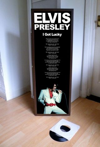Elvis Presley I Got Lucky Poster Lyric Sheet,  Vegas,  Hound Dog,  Jailhouse Rock,  King