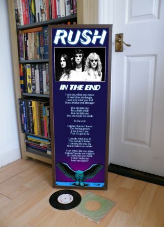 Rush In The End Promo Poster Lyric Sheet,  Rivendell