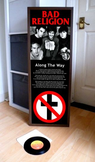 Bad Religion Along The Way Promo Poster,  Lyric Sheet,  Black Flag,  Kennedys,  Hardcore