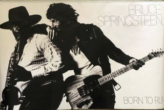 Large Bruce Springsteen / Clarence Clemons Born To Run Poster 34 X 22