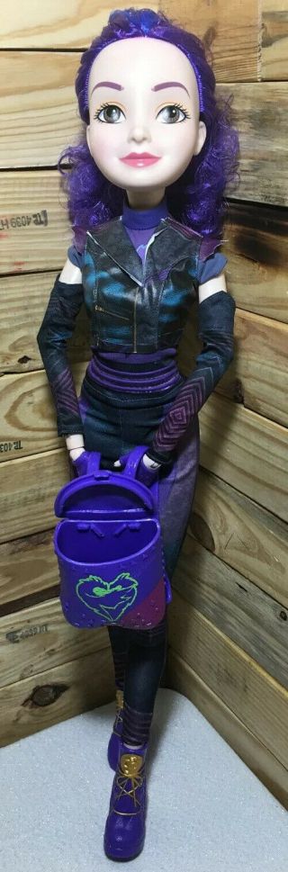 Disney Descendants 3 Mal 28 " Doll With Backpack Kid Toy Gift Rare