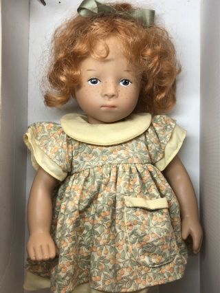 15” Gotz Limited Dolls Fanouche By Sylvia Natterer Redhead Freckles Girl W/ Box