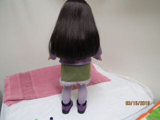 Pleasant Company American Girl Doll Dark Brown Hair & Eyes Jly 16 Retired