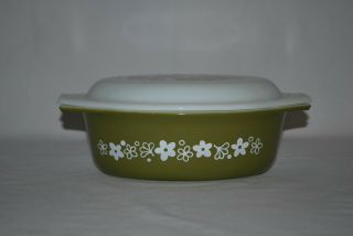 Vintage Pyrex Spring Blossom 043 Casserole Dish 1 - 1/2 Qt.  with Lid 3