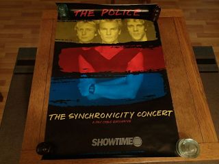 Vintage Promo Poster - The Police - Synchronicity Concert - Showtime - Paycableexclusive