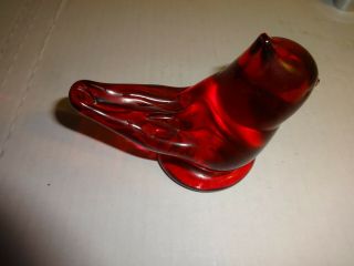 Vintage Hand - Blown Art Glass " Country Cardinal " Signed Ron Ray - 1998