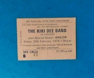 Kiki Dee (1975) Signed Concert Ticket At The Trade Hall,  Manchester.