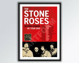 Stone Roses Second Coming Reimagined Tour Poster A3 Size.