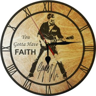 George Michael Faith Wall Clock Engraved On Wood Gift Item