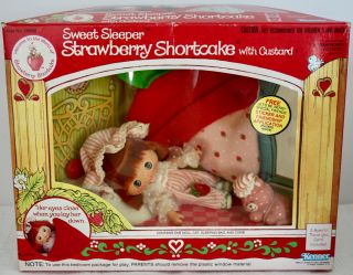 Nwt Rare Sweet Sleeper Strawberry Shortcake Doll 28690 Custard Cat Mib 1984