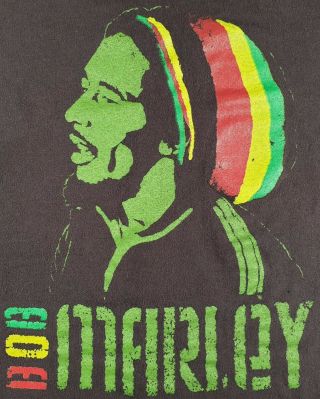Bob Marley T Shirt Rastafarian Roots Rasta Reggae Ska Jamaica Worn/used Size Med