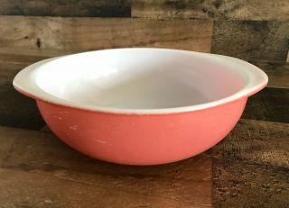 Vintage Pyrex Flamingo Pink 2 Quart Casserole Baking Serving Bowl Dish 024 Mcm