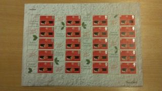 Gb 2001 Rare Consignia Generic Smiler Stamps Sheet Christmas Robin Ls2a Cat £600