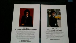 Billy Joel " 52nd Street  The Stranger " Rare Print Promo Poster Ad