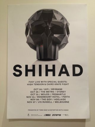 Shihad 2014 Australian Tour Poster A2 Fvey Pacifier Ignite Machine
