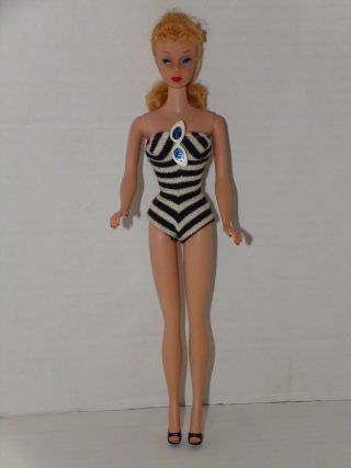 Vintage Mattel Ponytail Blond Barbie Doll 4