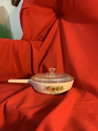 Vintage Corning Ware”spice Of Life” 6.  5” Cooking Dish With Handle P - 83 - B