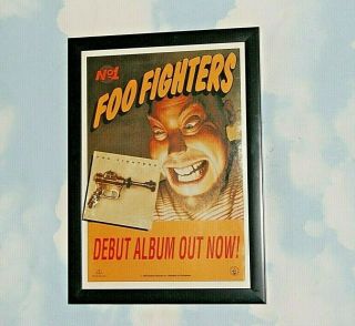 Foo Fighters Framed A4 1991`debut Album` Metal Band Promo Art Poster