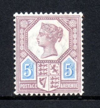 Gb Qv 1887 5d Jubilee Unmounted Sg207a Ws18352