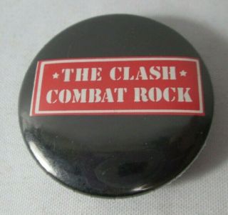 The Clash Vintage Circa 1982 Combat Rock 36mm Badge Pin Button Punk Wave